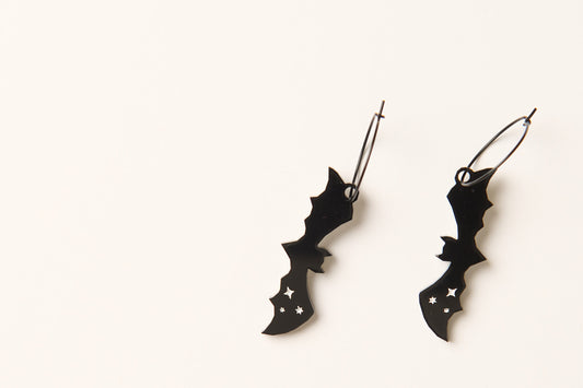 Long Bat Hoop Dangle