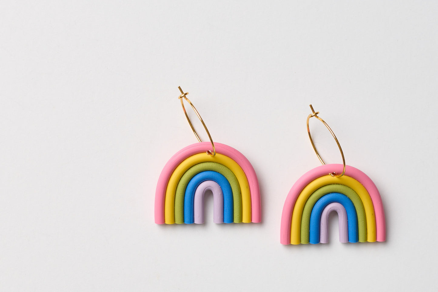 Rainbow Hoop (Polymer Clay)